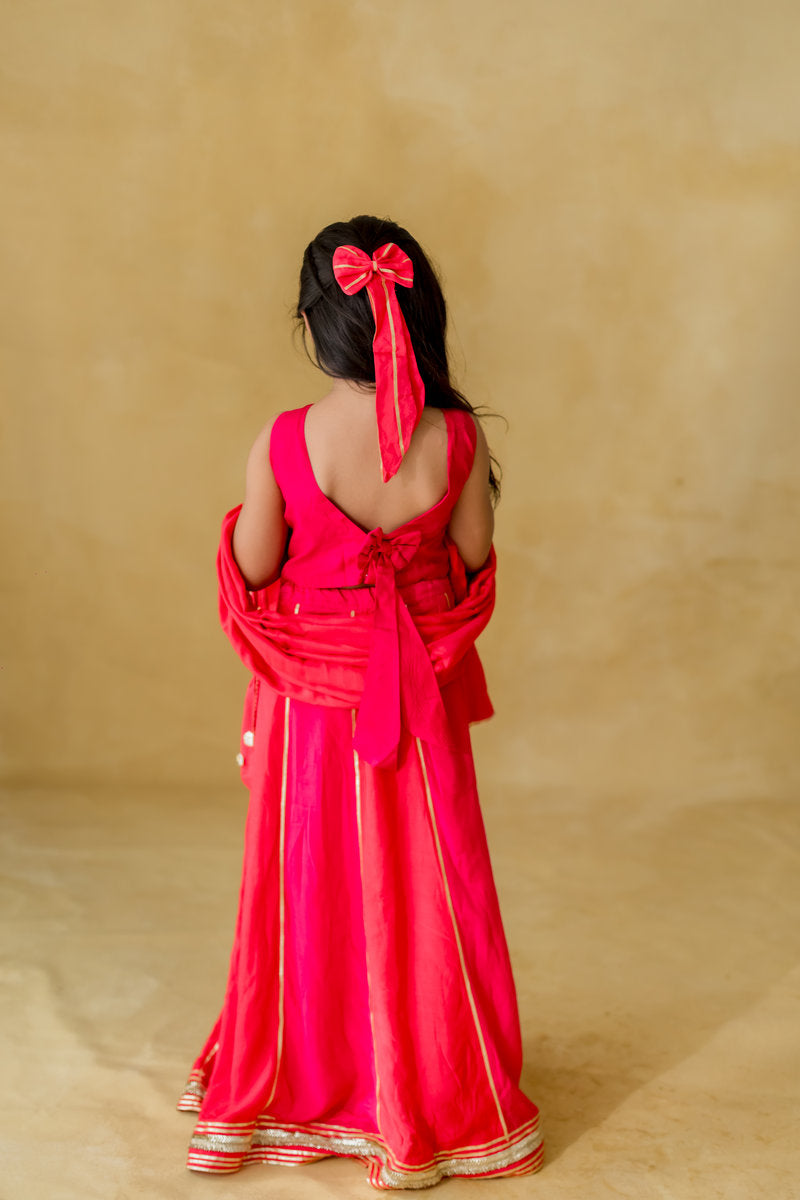 PINK CHAKRI LEHENGA SET