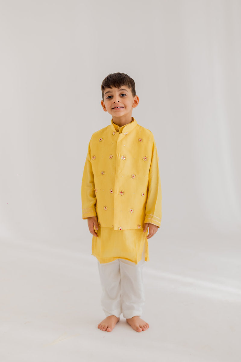 YELLOW STARBURST JACKET SET