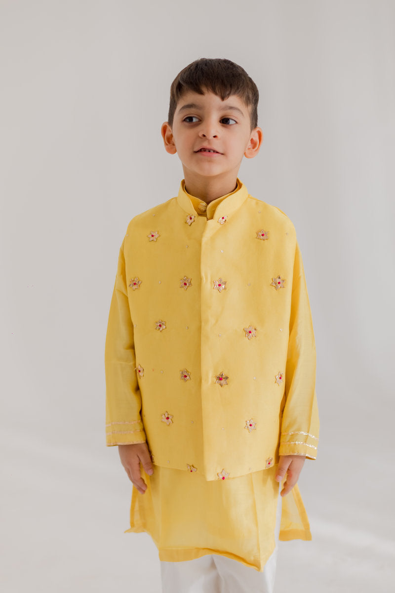 YELLOW STARBURST JACKET SET
