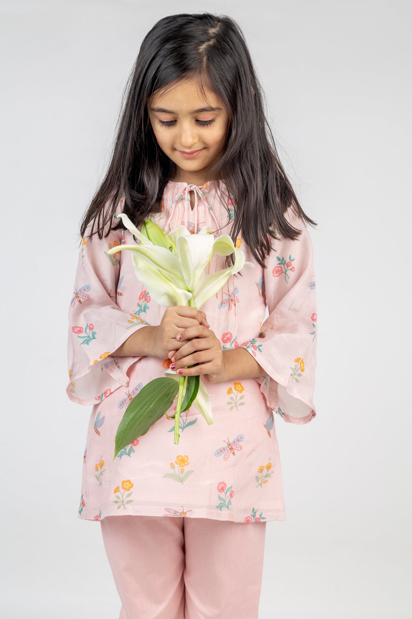 GIRLS FESTIVE PINTUCKS KURTA
