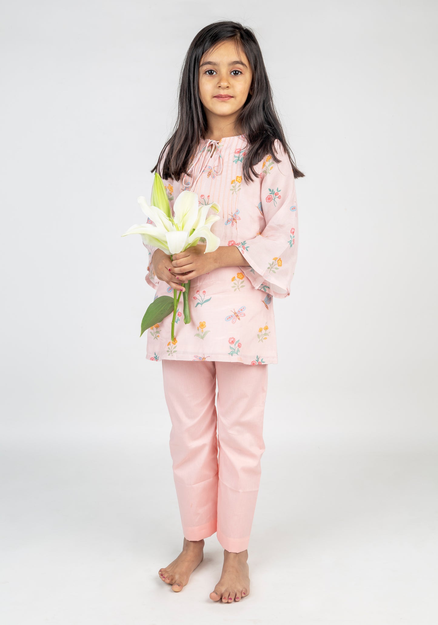 GIRLS FESTIVE PINTUCKS KURTA