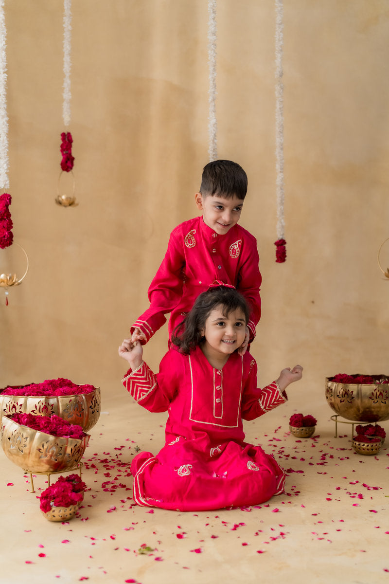 GULAB GOTA KURTA SET