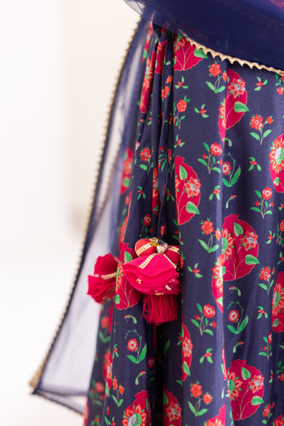 The Midnight Blue & Fuchsia Lehenga Choli Set