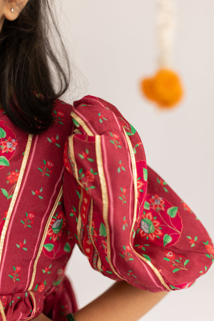 The Festive Ruby Red Peplum Top & Palazzo Set
