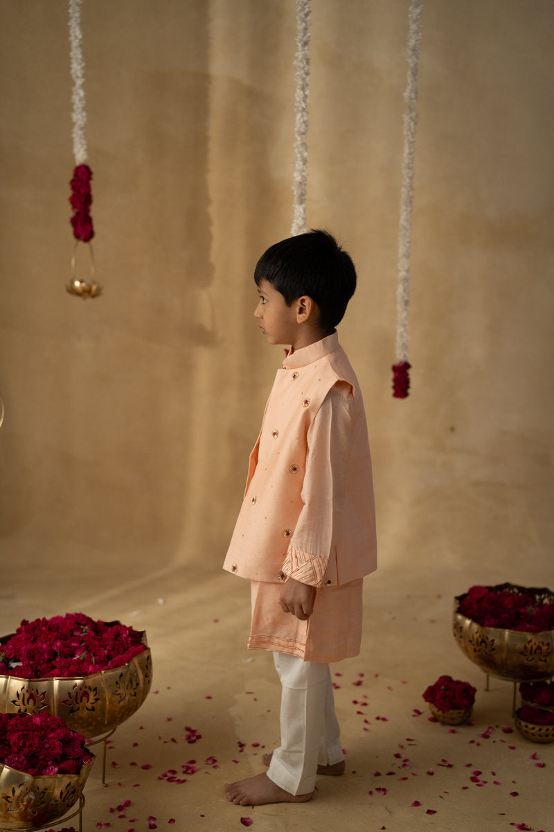 PEACH CHAKRI JACKET SET