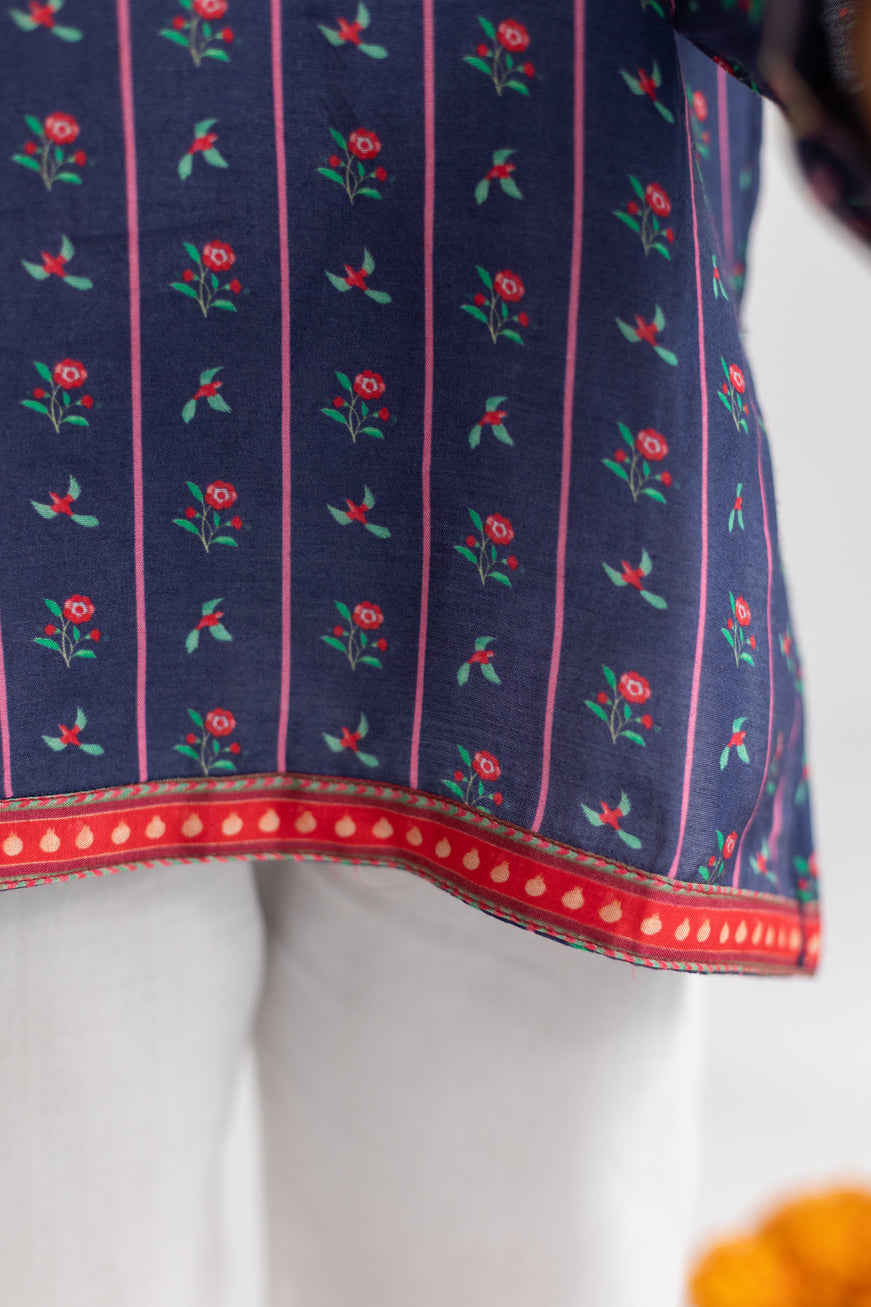 BUTI STRIPES PRINTED KURTA
