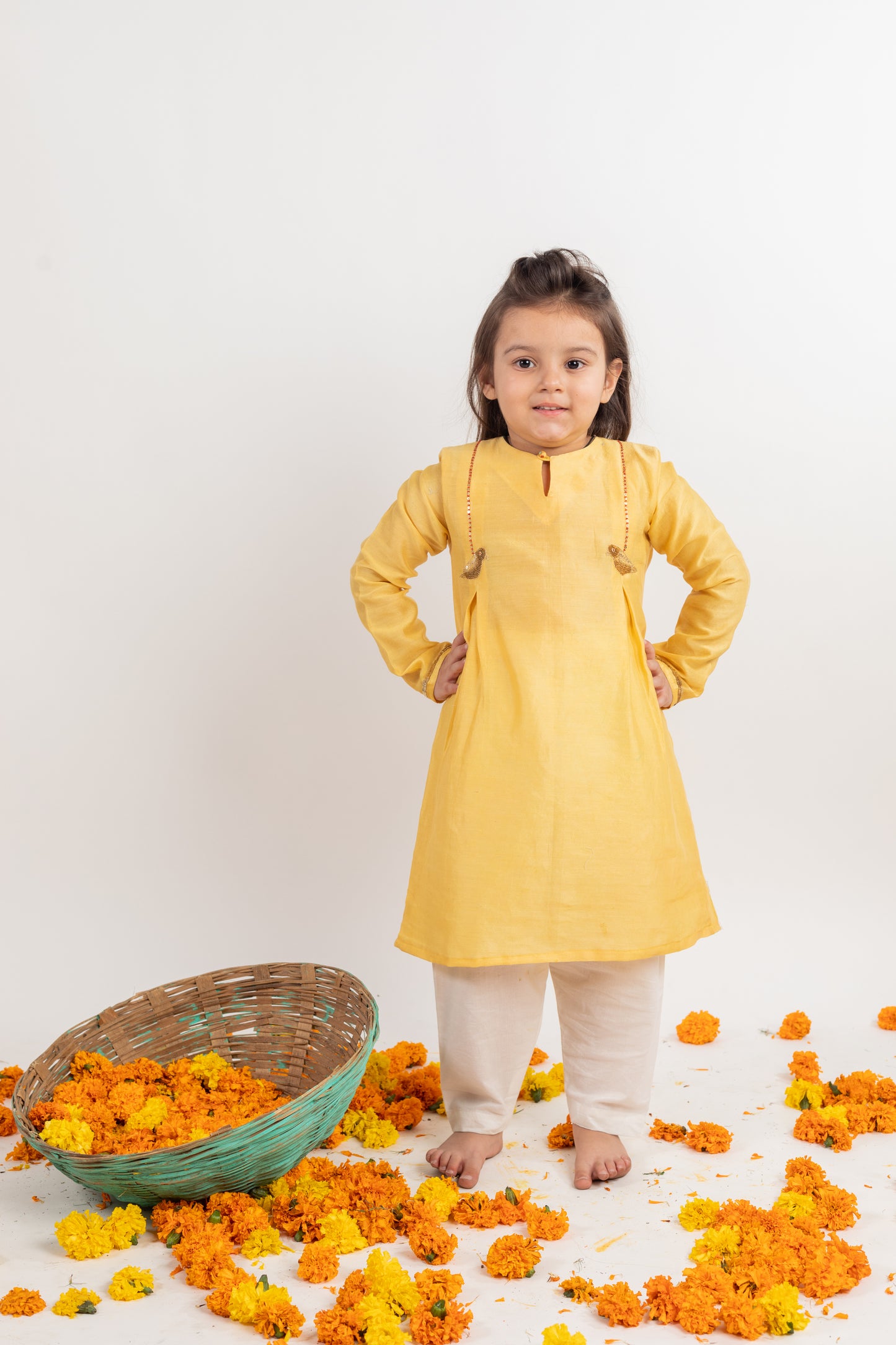 BOX PLEAT KURTA SET