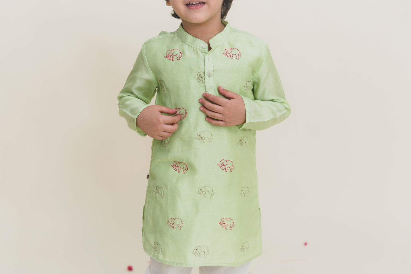 FULL SLEEVES ELEPHANT KATHA KURTA