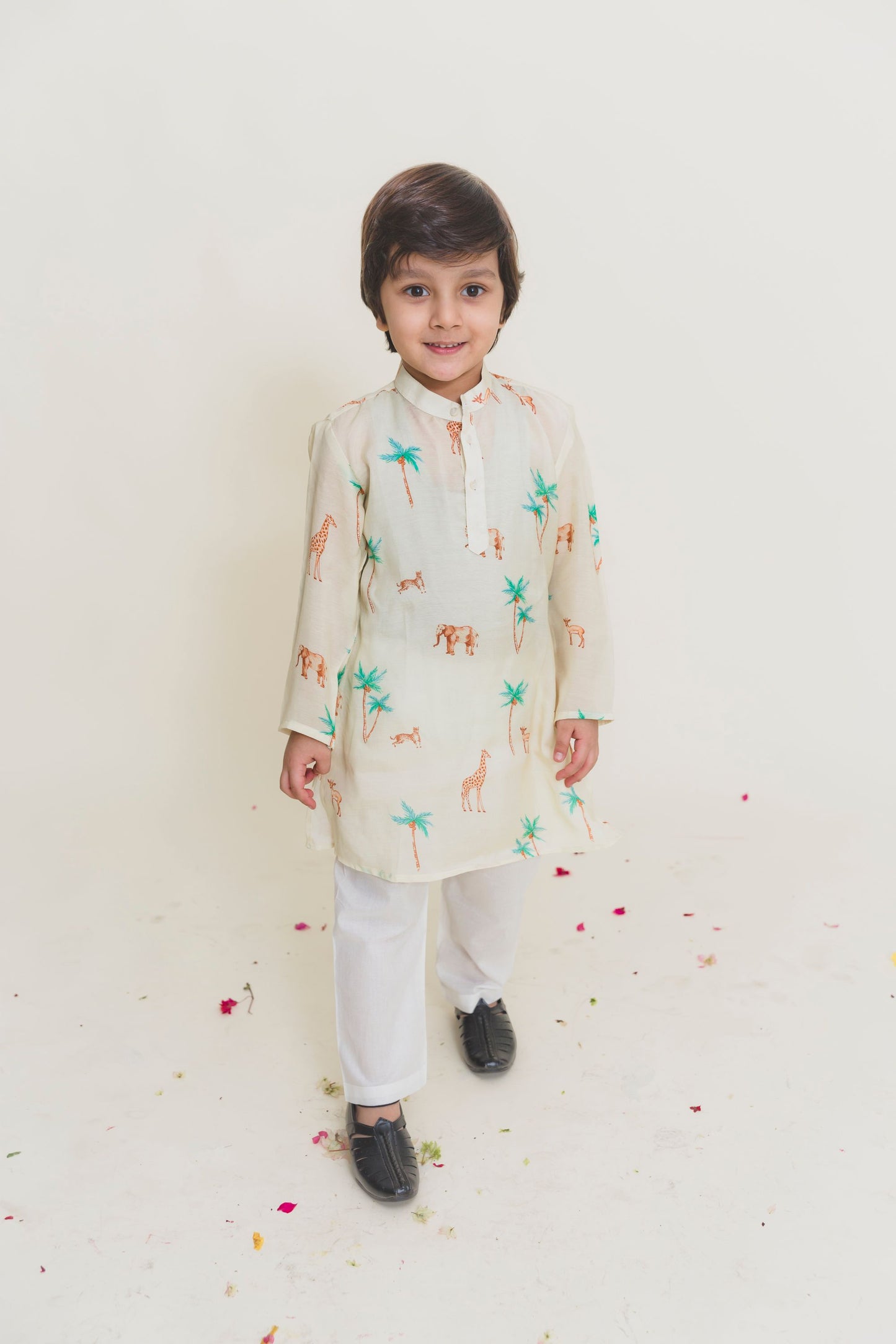 FULL SLEEVES JUNGLE SAFARI PRINTED KURTA