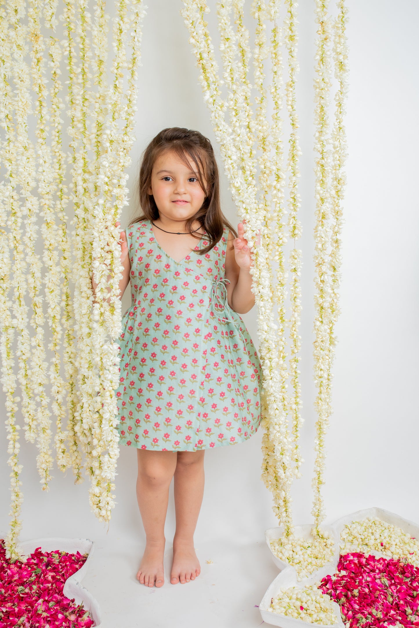 AQUA BLUE ANGRAKHA DRESS