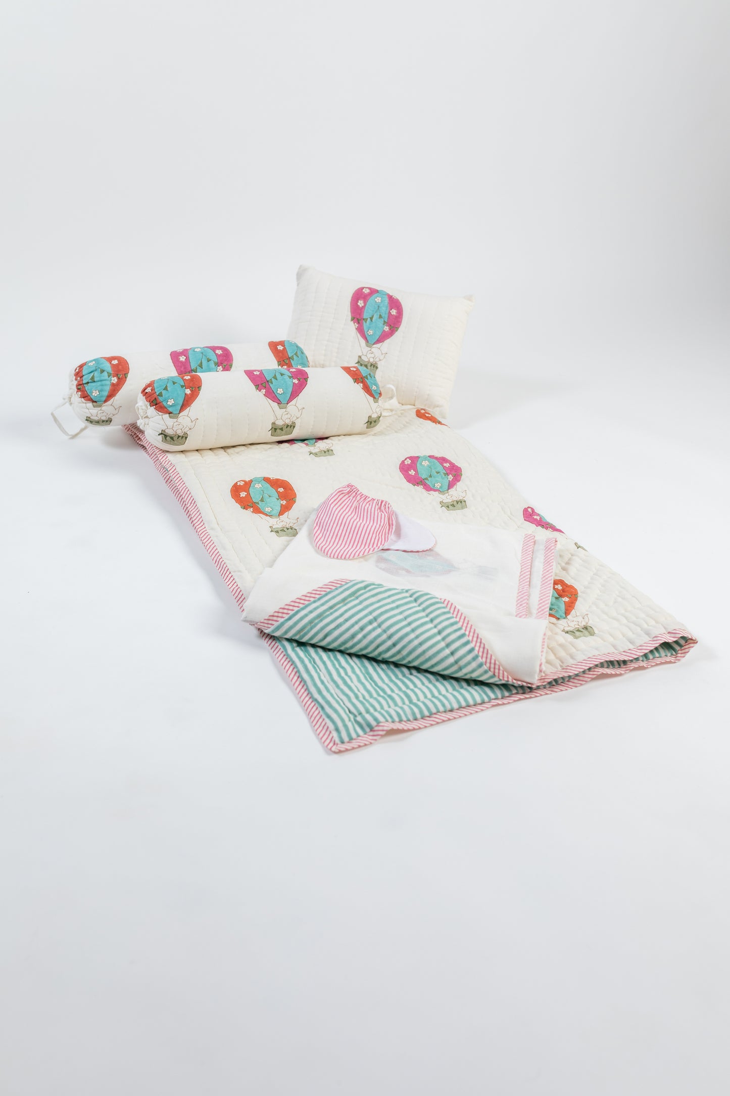 HOT AIR BALOON PRINTED BABY BED SET