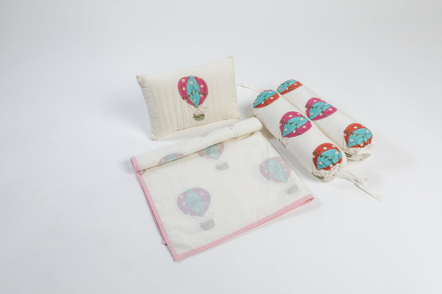 HOT AIR BALOON PRINTED BABY BED SET