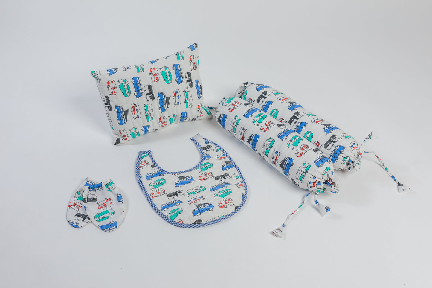 CAR PRINTED BABY BED SET