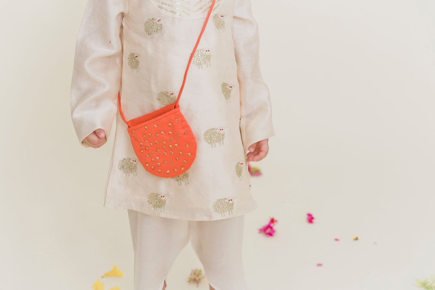 WHITE EMBROIDERED YOKE KURTA
