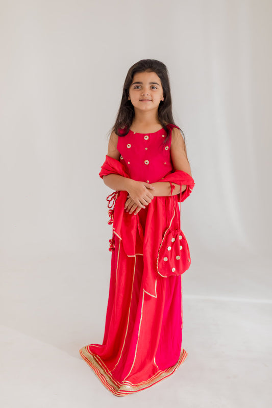 PINK CHAKRI LEHENGA SET