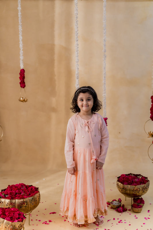 MEHER TIERED MALMAL DRESS SET