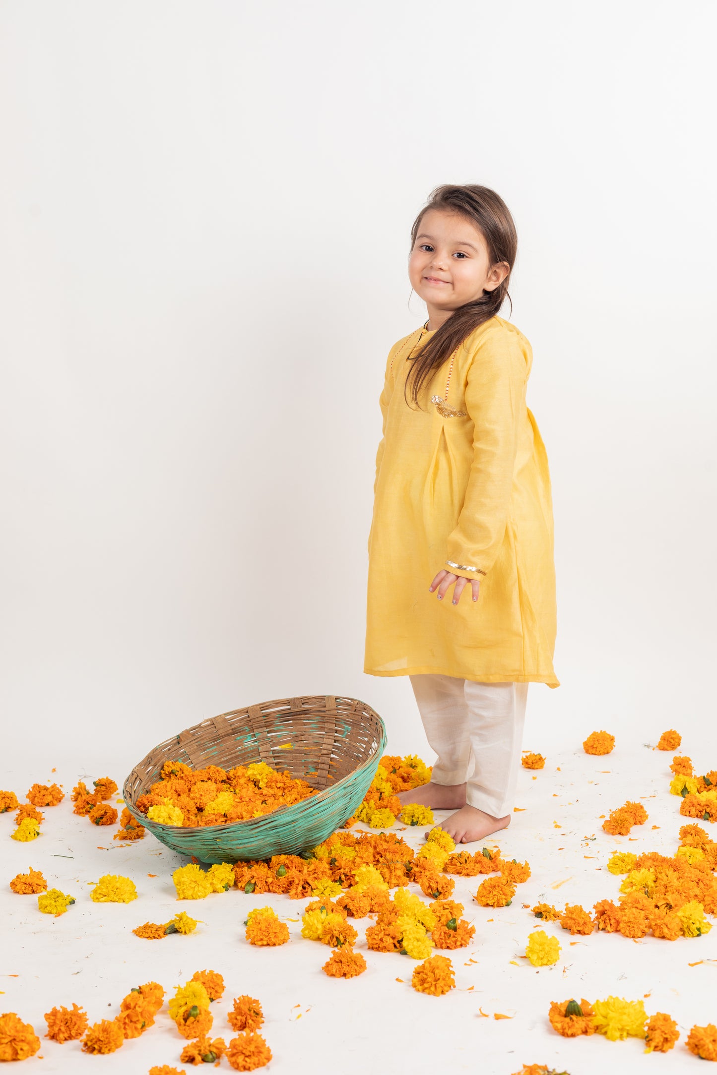 BOX PLEAT KURTA SET