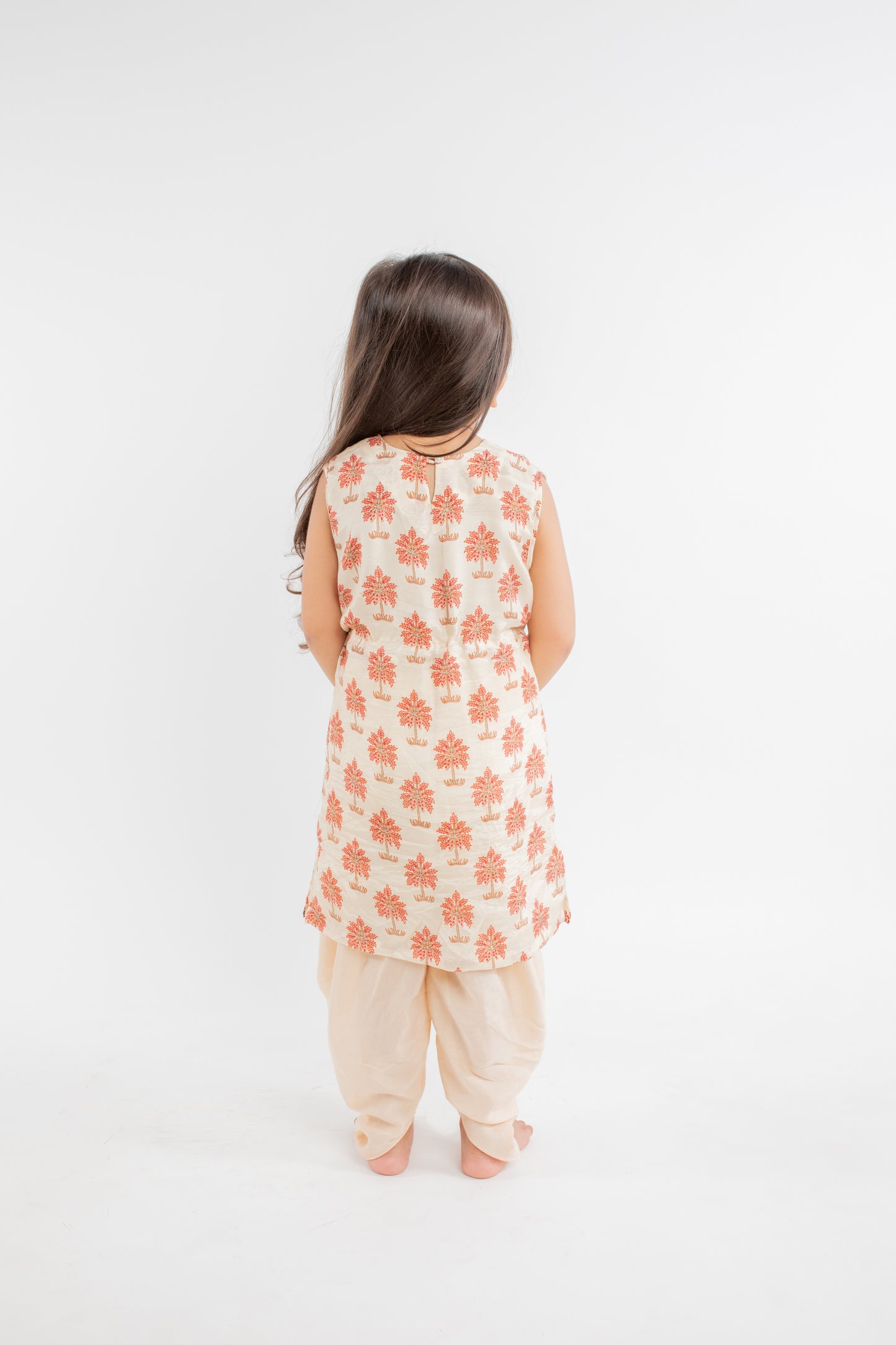 BEIGE  KURTA DHOTI SET - 2 PC