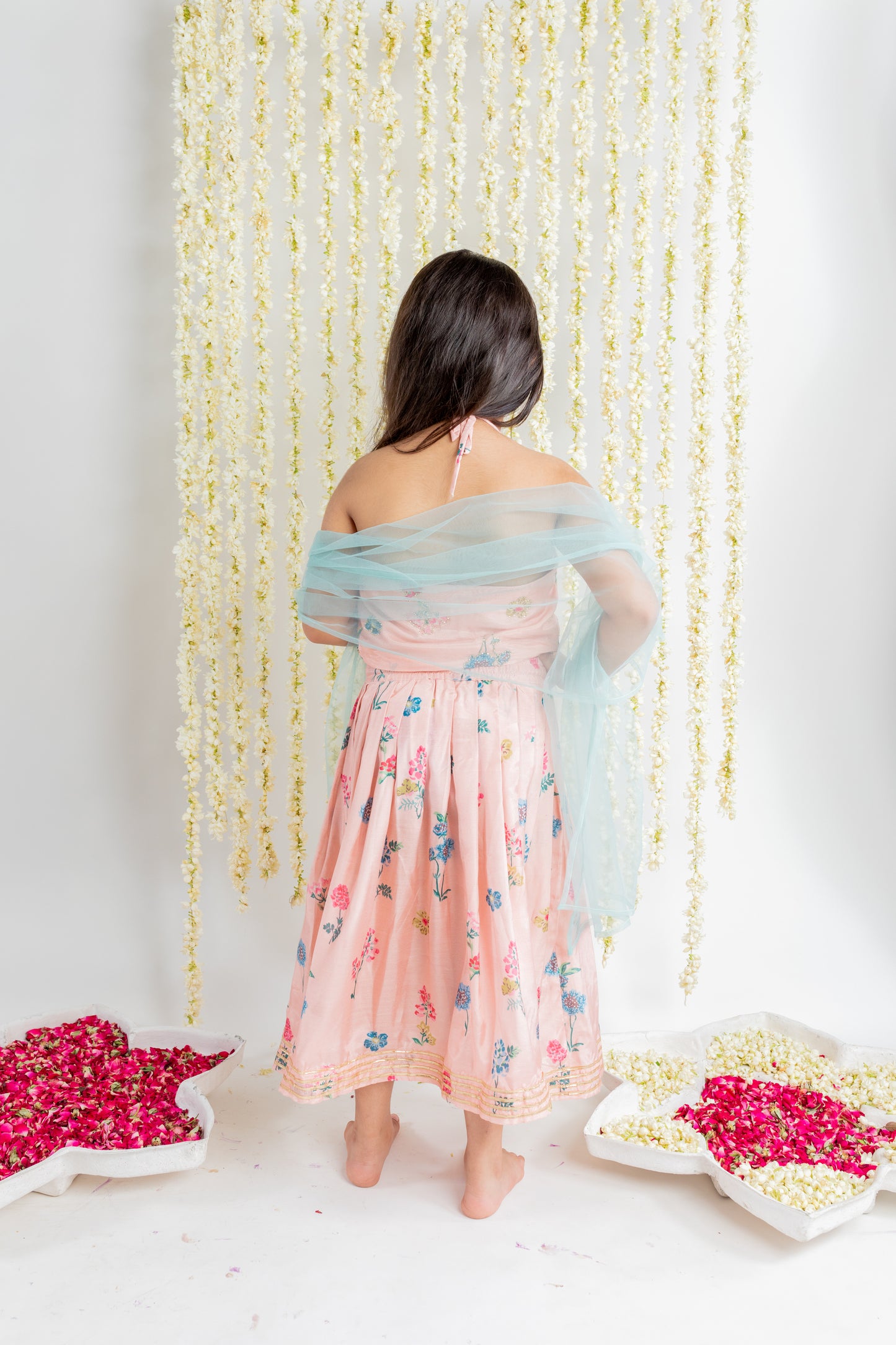 PINK EMBROIDERED LEHENGA  SET - 3 PC