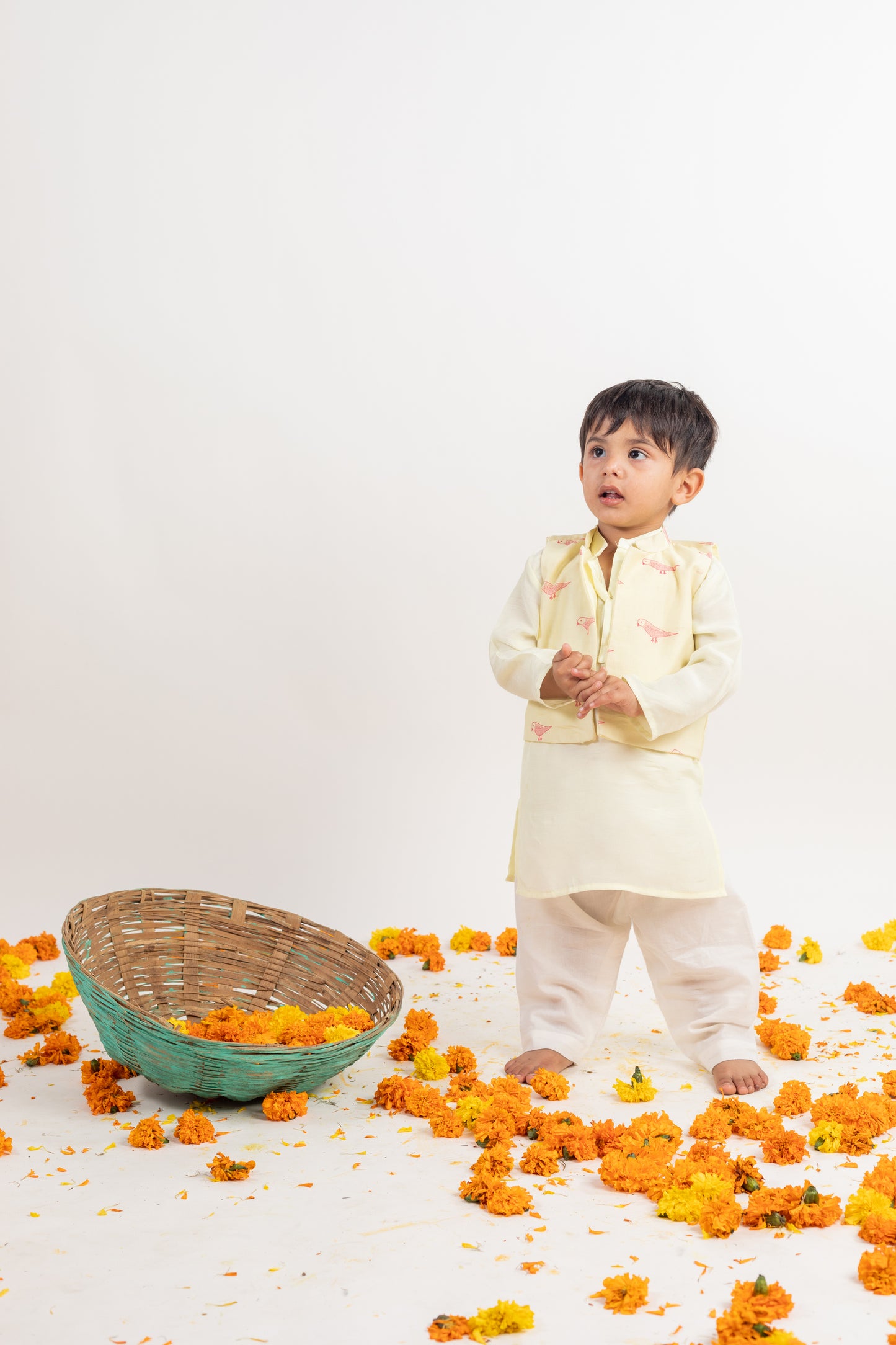 KURTA-JACKET AND PYJAMA SET-3 PC