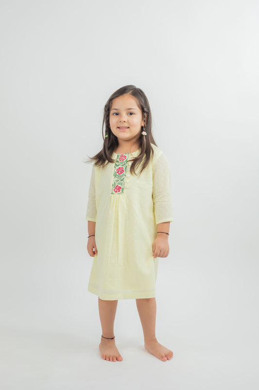 COTTON DOBBY DRESS